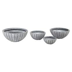 Plantenschaal Arkansas - D28 X H11.5cm - Lichtgrijs -Groen Verkoop arkansas bowl low washed grey d28h115 bloempot 6 5