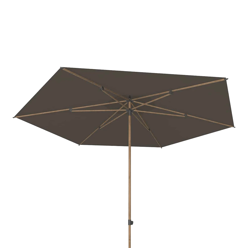 Azzurro Stokparasol 300 Cm U00d8 - Charcoal / Woodlook 3 Azzurro Stokparasol 300 Cm U00d8 - Charcoal / Woodlook