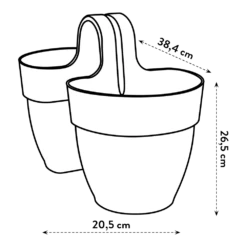Elho Balkonbak Vibia Campana Twin 21cm - Antraciet -Groen Verkoop balkonbak vibia campana twin 21cm antraciet balkonbak antraciet 6 1