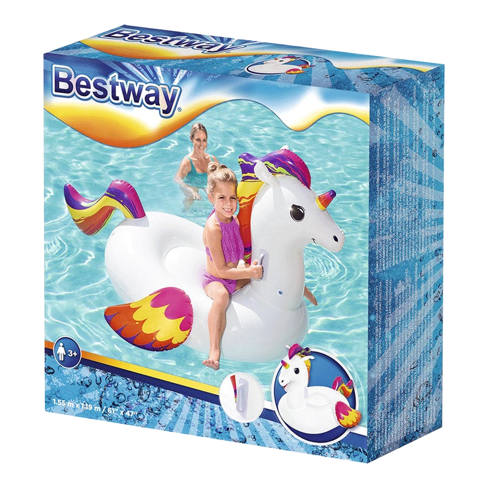 Bestway Fantasy Unicorn Opblaasfiguur - 150cm 5 Bestway Fantasy Unicorn Opblaasfiguur - 150cm - Afbeelding 3