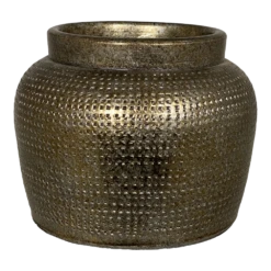 Bloempot Marrakesh - D24 X H21cm - Zilver Goud