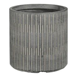 Bloempot Oslo - D37 X H36,5cm - Zwart-grijs