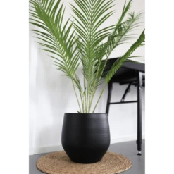 Bloempot Petra - D27 X H24cm - Mat Zwart 9 Bloempot Petra - D27 X H24cm - Mat Zwart -Groen Verkoop bloempot petra mat zwart 4