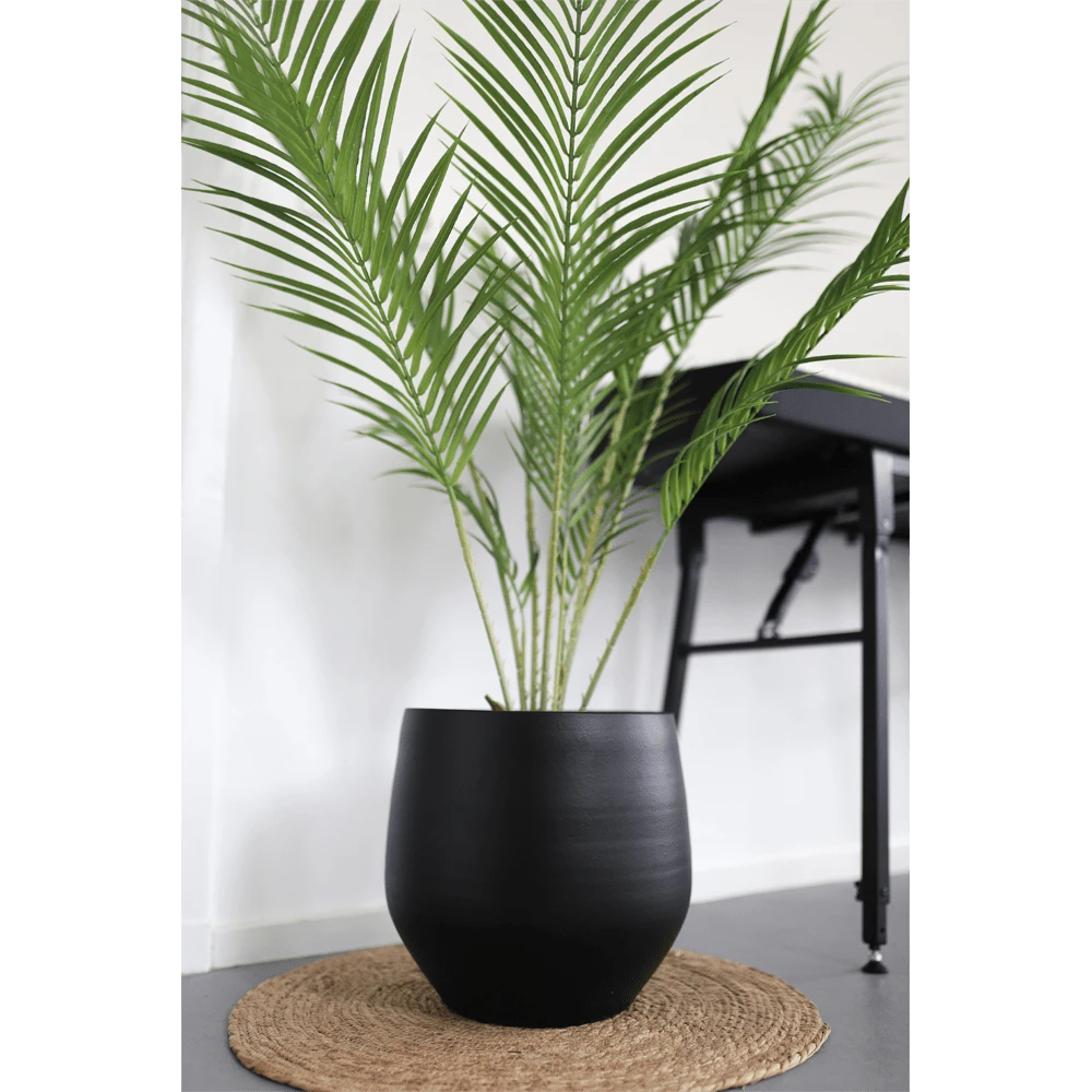 Bloempot Petra - D27 X H24cm - Mat Zwart 6 Bloempot Petra - D27 X H24cm - Mat Zwart - Afbeelding 4