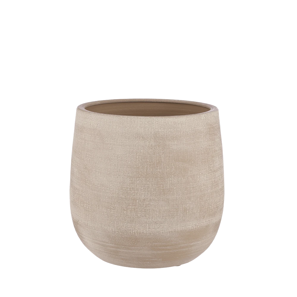 Bloempot Victor - H33 X D36cm - Beige 3 Bloempot Victor - H33 X D36cm - Beige