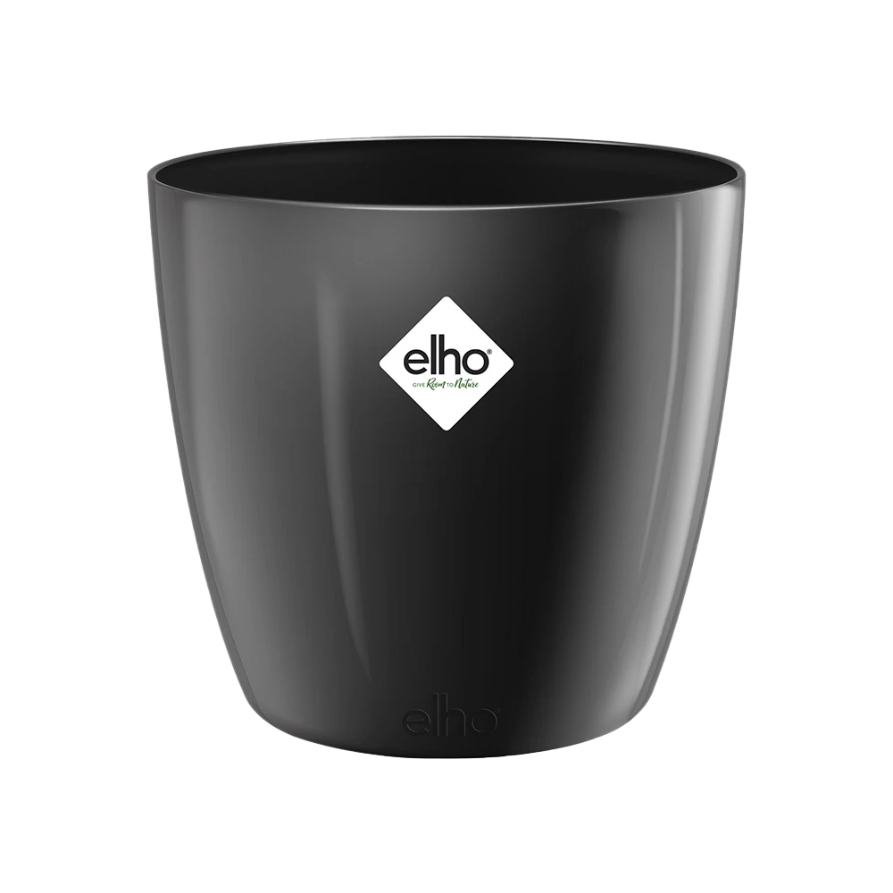 Bloempot Elho Brussels Diamond Rond 30cm - Metallic Zwart 4 Bloempot Elho Brussels Diamond Rond 30cm - Metallic Zwart - Afbeelding 2