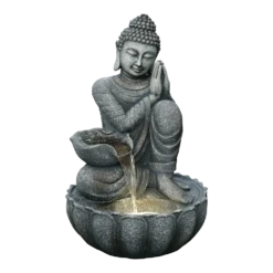 Buddha Met Waterschaal - 82cm Hoog - Polystone