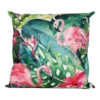 Buitenkussen Monstera/flamingo 45x45cm - Tuinkussen -Groen Verkoop buitenkussen monstera flamingo 45x45cm tuinkussen polyester 1