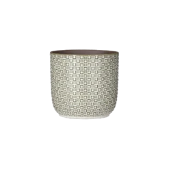 Bloempot Daan - D17 X H16cm - Wit