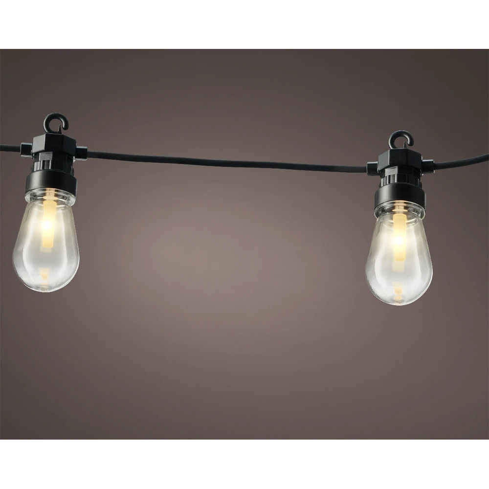 Lumineo Feestverlichting Lichtsnoer - Peervorm - 950cm - 20 LEDS - Warm Wit 4 Lumineo Feestverlichting Lichtsnoer - Peervorm - 950cm - 20 LEDS - Warm Wit - Afbeelding 2