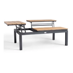 Flip-Up Coffee Tafel - 120 X 79 X 42 Cm - Teak -Groen Verkoop flip up coffee tafel 120x79x42 cm teak 3