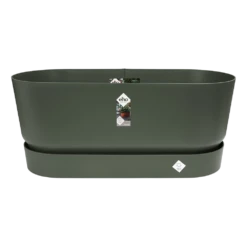 Bloembak Elho Greenville Terrace 80cm - Met Wielen - Bladgroen