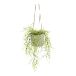 Hangpot Resa - D18,5 X H17cm - Lichtgrijs -Groen Verkoop hangpot resa d18 5 x h17cm lichtgrijs hangpot 4 1