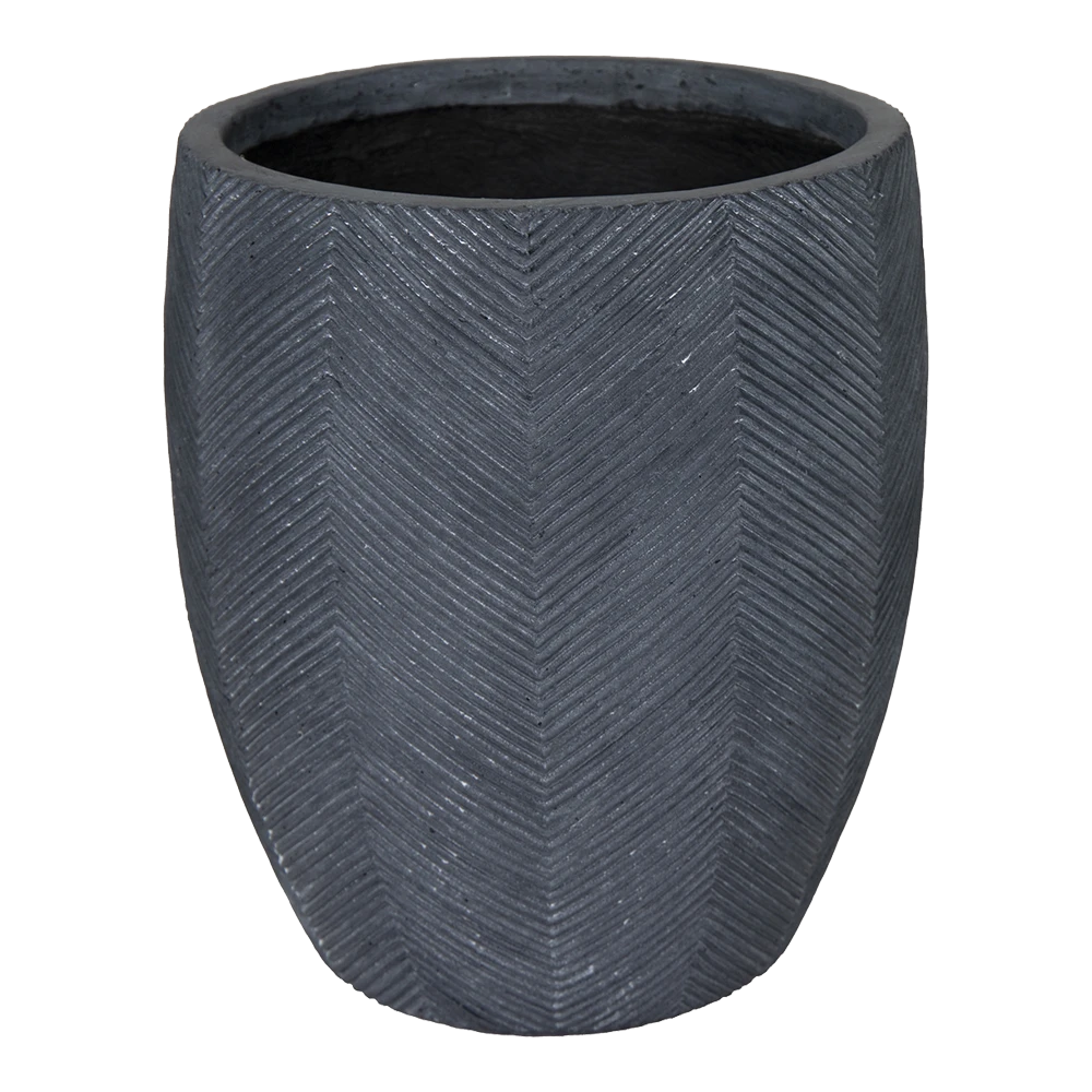 Bloempot Iowa BulletHigh - D34 X H38cm - Donkergrijs 3 Bloempot Iowa BulletHigh - D34 X H38cm - Donkergrijs