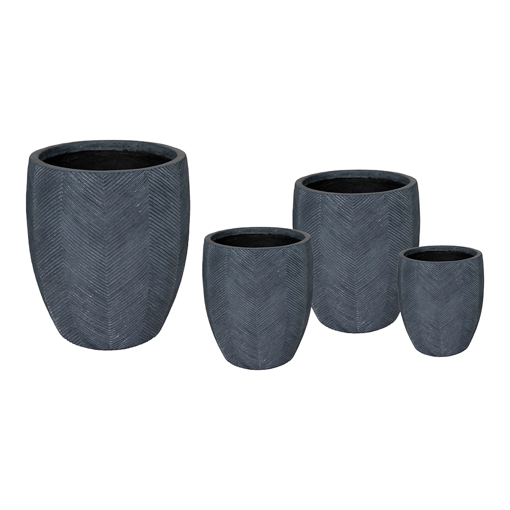 Bloempot Iowa BulletHigh - D34 X H38cm - Donkergrijs 4 Bloempot Iowa BulletHigh - D34 X H38cm - Donkergrijs - Afbeelding 2