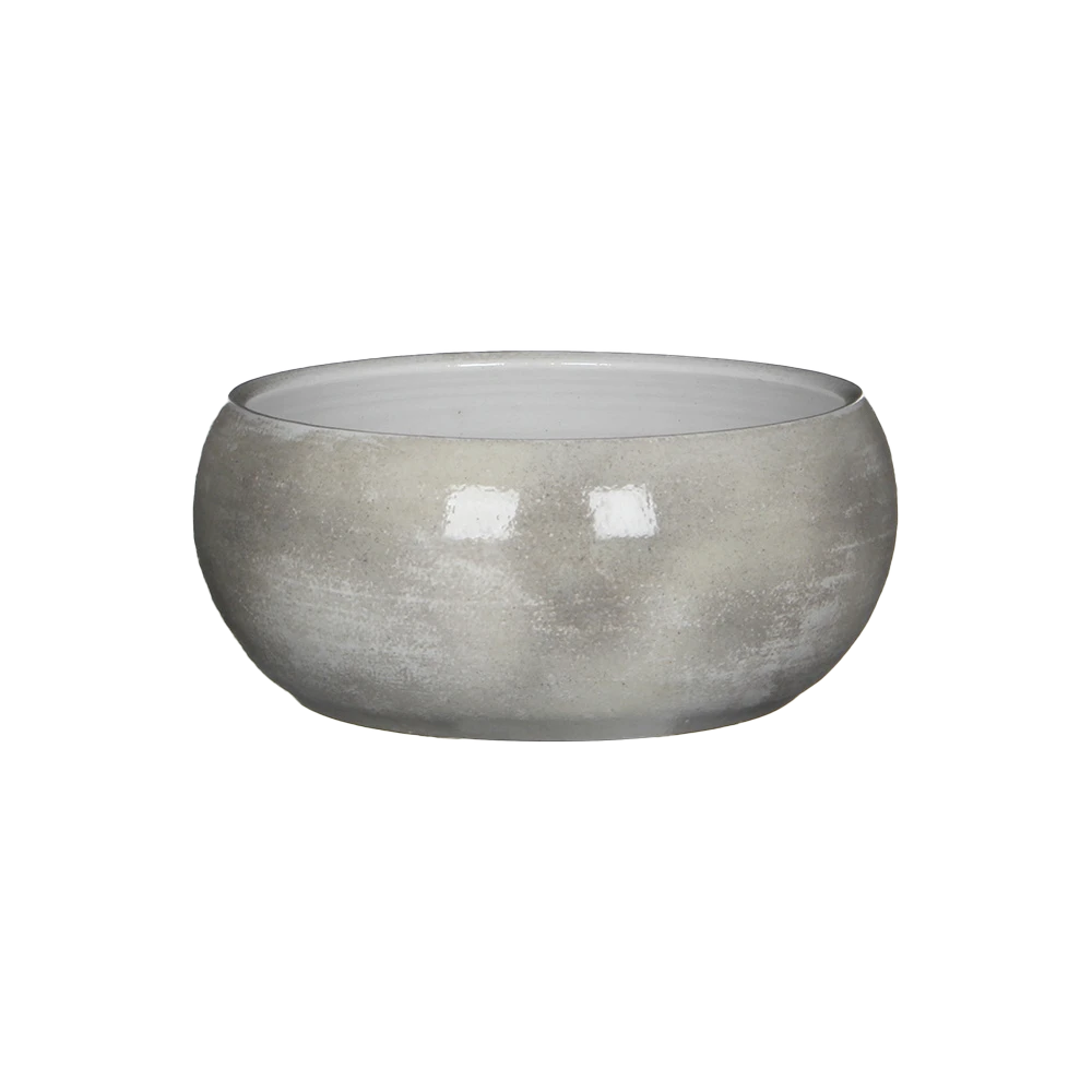 Plantenschaal Lester - D28 X H12cm - Grijs 3 Plantenschaal Lester - D28 X H12cm - Grijs