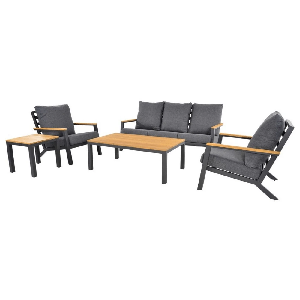 Loungeset Donnan Charcoal 4 Loungeset Donnan Charcoal - Afbeelding 2