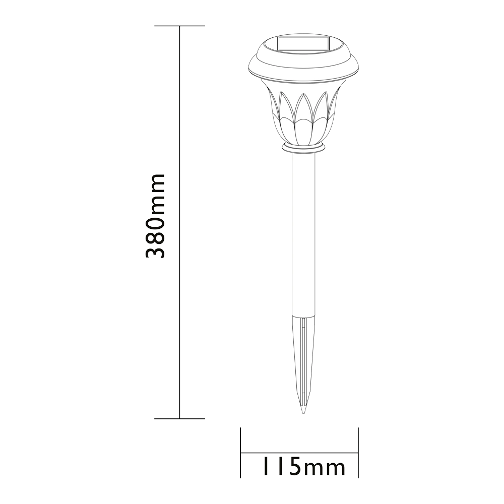 Luxform Hybride Solar Tuinlamp Vermont 10 Lumen - Afbeelding 4