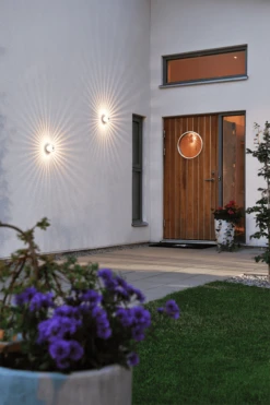 Monza PowerLED 230V Wandlamp Flush Rond 9cm, 1x 3W - Konstsmide -Groen Verkoop monza powerled 230v wandlamp flush rond 9cm 1x 3w konstsmide netstroom 3