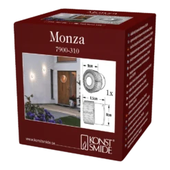 Monza PowerLED 230V Wandlamp Flush Rond 9cm, 1x 3W - Konstsmide -Groen Verkoop monza powerled 230v wandlamp flush rond 9cm 1x 3w konstsmide netstroom 4