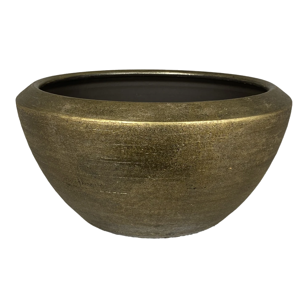 Plantenschaal Kos - D25 X H16cm - Goud 3 Plantenschaal Kos - D25 X H16cm - Goud