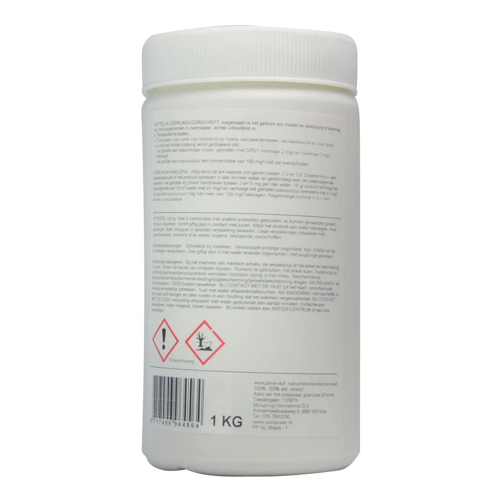 Pool Power Shock 55/G - 1kg 4 Pool Power Shock 55/G - 1kg - Afbeelding 2