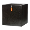 Capi Plantenbak Vierkant Lux Terrazo - L30 X B30 X H30cm - Zwart -Groen Verkoop pot vierkant 30x30x30 zwart plantenbak 1 5