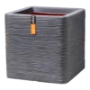 Capi Plantenbak Vierkant Nature Rib NL - L30 X B30 X H30cm - Donkergrijs