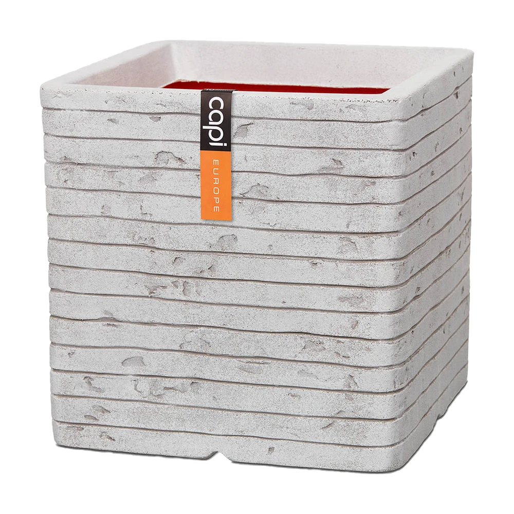 Capi Plantenbak Vierkant Nature Row NL - L40 X B40 X H40cm - Ivoor 3 Capi Plantenbak Vierkant Nature Row NL - L40 X B40 X H40cm - Ivoor