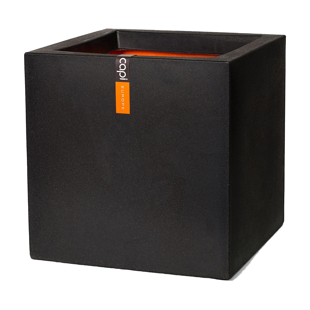 Capi Plantenbak Vierkant Urban Smooth NL - L30 X B30 X H30cm - Zwart 3 Capi Plantenbak Vierkant Urban Smooth NL - L30 X B30 X H30cm - Zwart