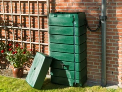 Regentank 276L Kunststof - Groen - H135x60x40cm - Nature -Groen Verkoop regentank 276l kunststof groen h135x60x40cm 5 4