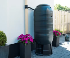 Regenton 250L Kunststof 'slimline' - Groen H121x50x50cm - Nature -Groen Verkoop regenton 250l kunststof slimline groen h121x50x50cm 7