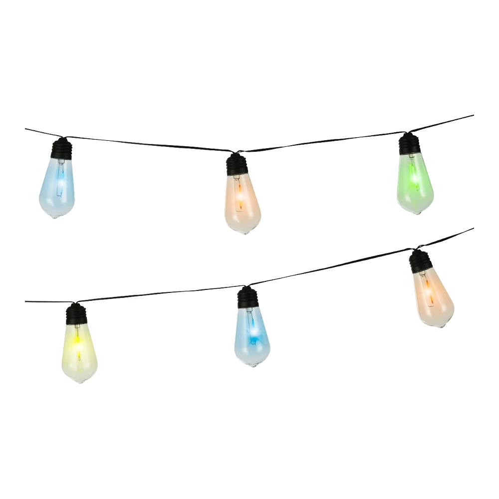 Lumineo Solar Feestverlichting Lichtsnoer - Flashing Effect - 180cm - 10 LEDS - Multi - Afbeelding 3