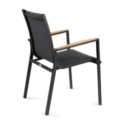 Tuinstoel Foxx - Teak Stapelbare Stoel - Charcoal -Groen Verkoop tuinstoel foxx teak stapelbare stoel charcoal 2