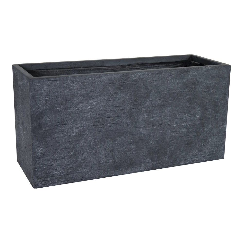 Plantenbak Utah Biguhi - L75 X B27 X H40cm - Donkergrijs 3 Plantenbak Utah Biguhi - L75 X B27 X H40cm - Donkergrijs