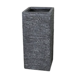 Plantenbak Utah Cubihi - L27 X B27 X H60cm - Donkergrijs