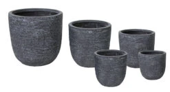 Bloempot Utah Egg - D45 X H43cm - Donkergrijs -Groen Verkoop utah egg pot graphite d45h43 bloempot 6 8